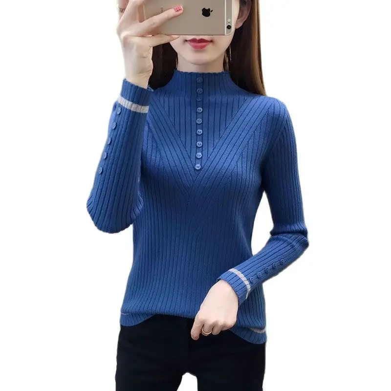 

Turtle Neck Women's Autumn And Winter 2023 New Fashion Slim Tight Ladies Wear Western-style Knitted Warm Bottoming Shirt Womens.