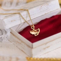 new exquisite simple ginkgo biloba women necklace charm 14k real gold waterproof clavicle chain wedding engagement jewelry