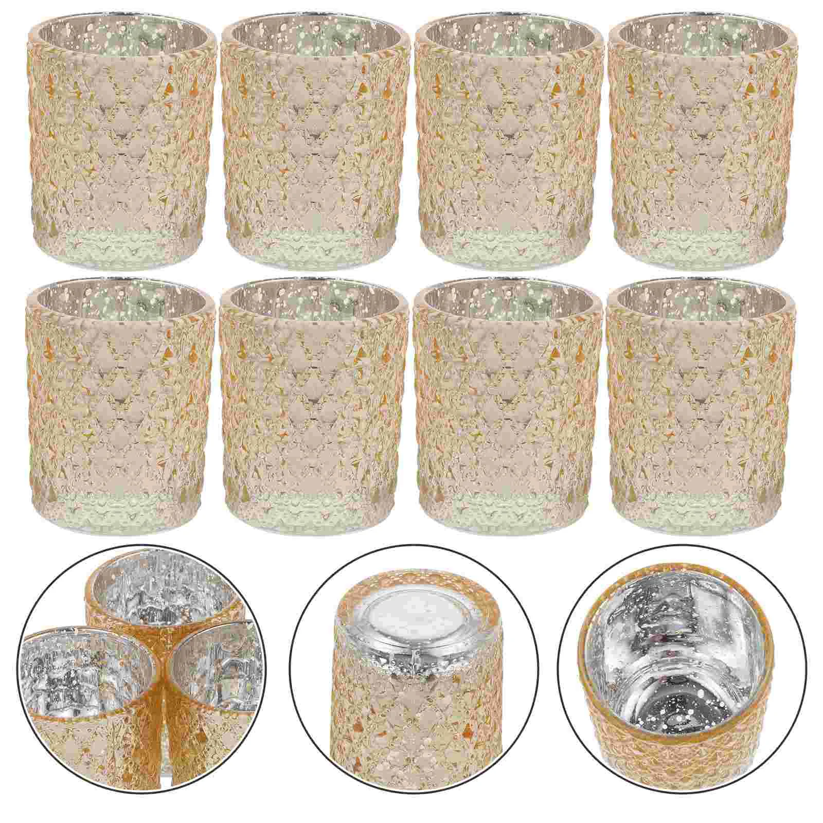 

Soy Wax Cup Glass Holders Table Centerpiece Tea Light Tealight Centerpieces Empty