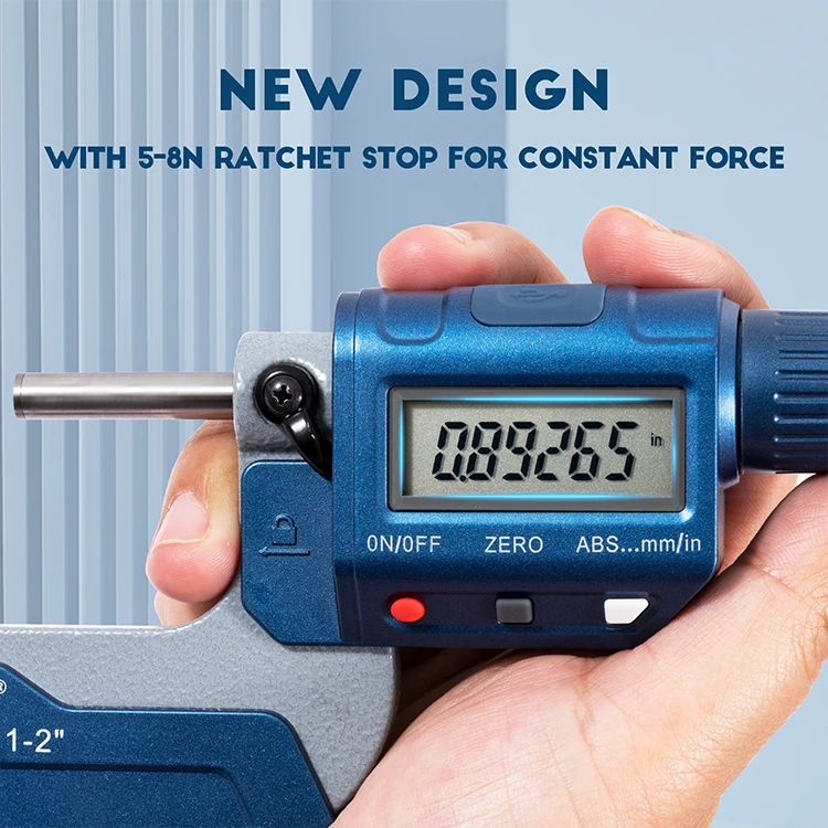 DASQUA Nuove Punte Speciali in Carburo 25-50mm Ad Alta Precision Digitale Micrometro Esterno Con Mandrino в Acciaio Inox