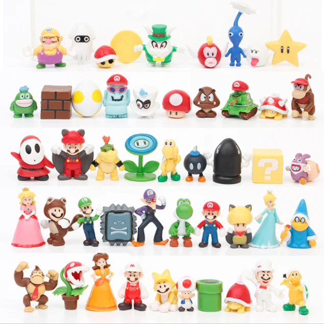 

2-5CM 48-piece Super Mario Brothers Action Character Children's Toy Gift Bag