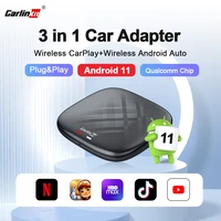 carlinkit ai box andoroid 11 wireless android auto carplay netflix youtube play store qualcomm 128g for audi kia honda toyota bt