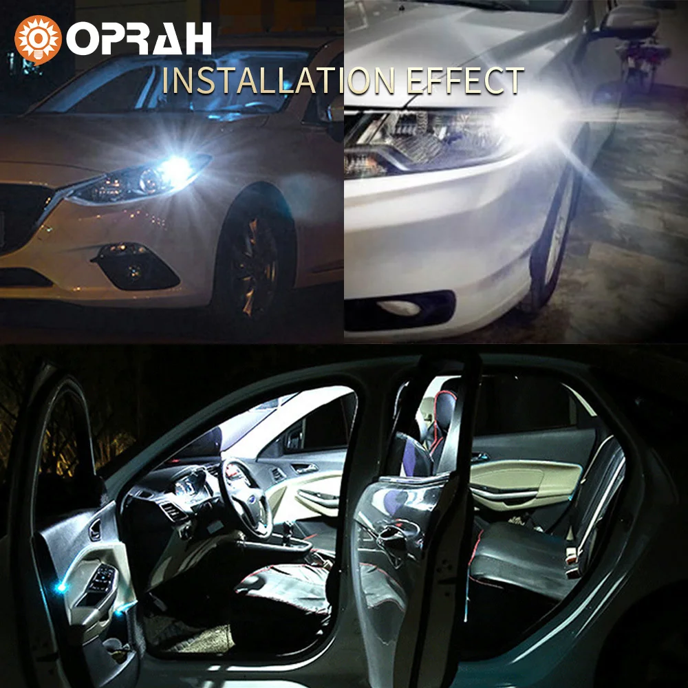Oprah 2pcs T10 светодиодный W5W 194 168 автомобильная лампа Canbus без ошибок габаритная