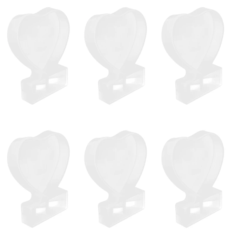 

6X Resin Mold For Photo Frame,Heart Shape Silicone Epoxy Molds For Casting And Home Decoration,DIY Crafts