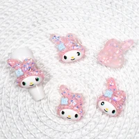 sanrio hello kitty melody cute kawaii toys cartoon anime cartoon nail jewelry resin glitter sequin nail sticker decoration