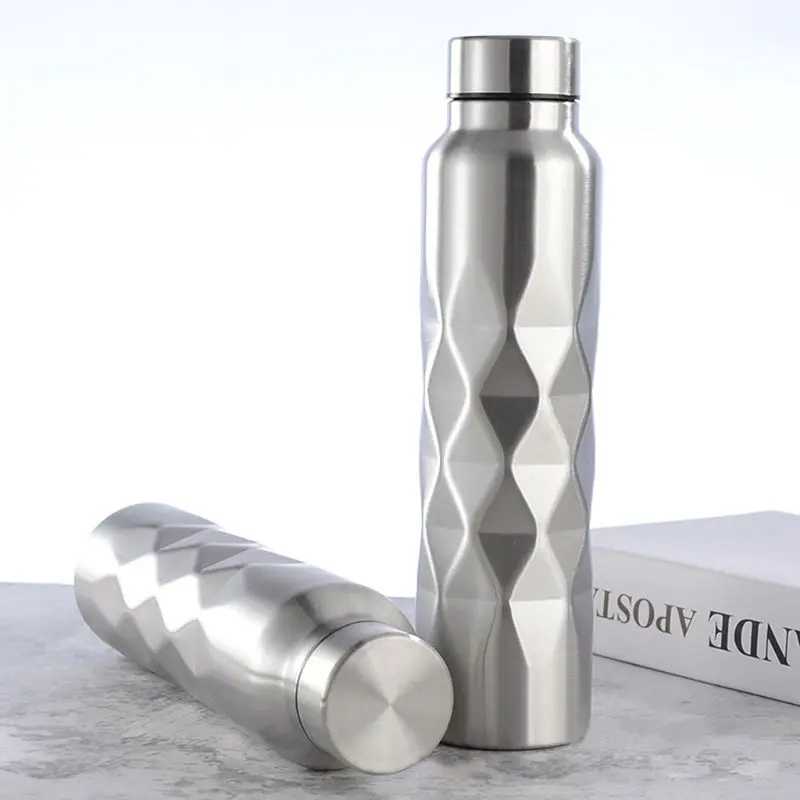 

1000ml Single-wall Stainless Steel Water Bottle Gym Sport Bottles Beer Drink B