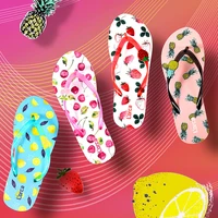 women flip flops high quality brand woman slippers cute fruits print beach shoes ladies footwear summer outdoor sandalias mujer
