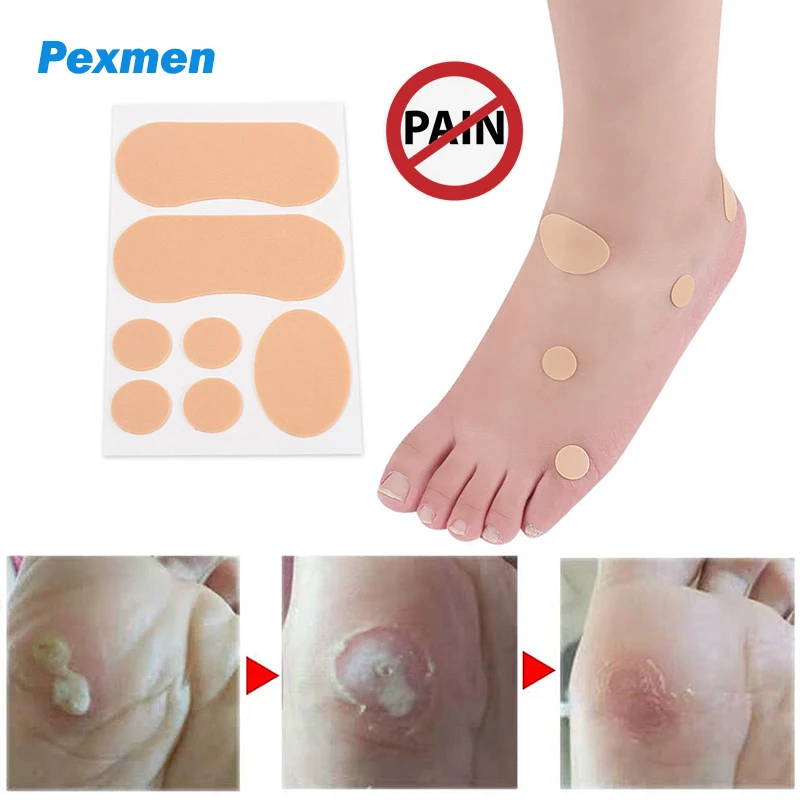 

Pexmen 7Pcs Moleskin for Feet Self-Adhesive Foam Foot Tape Protector High-Heeled Sticker for Anti Chafing Blister Prevention