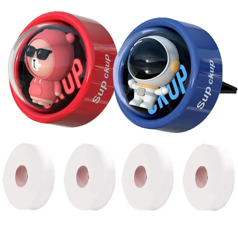 

Cute Bear Spaceman Car Air Freshener Universal Air Vent Clips Diffuser Ornament Car Interior Decoration Auto Outlet Perfume