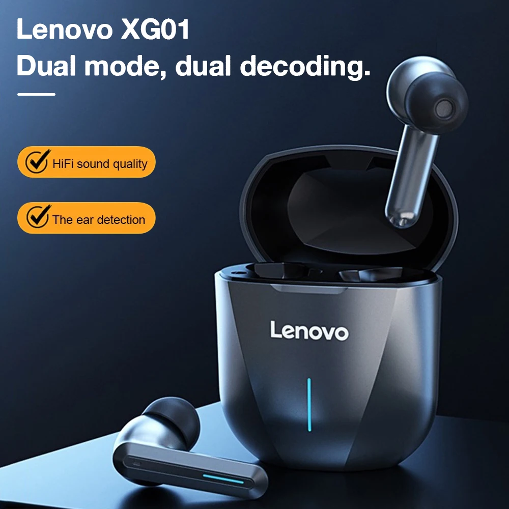 

Игровые наушники Lenovo XG01, TWS наушники с микрофоном, Hi-Fi, влагозащита IPX5, 50 мс, с низкой задержкой