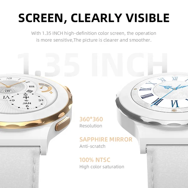 New Arrival HW3 Mini Smartwatch 1.35inch Mini Round HD Screen Women's Watch Healthy Tracker Sports Modles NFC Healthy Reminder 2
