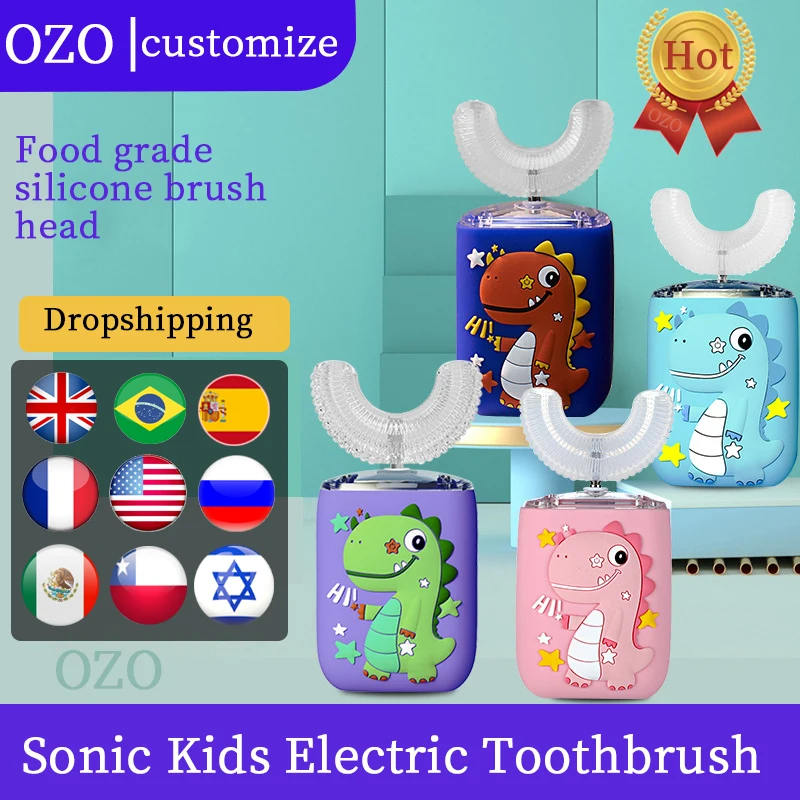 Sonic Children Electric Toothbrush Smart 360 Degree Silicone Cartoon Pattern Kids Tooth Brush Xiomi U Toothbrush Gifts for Kids