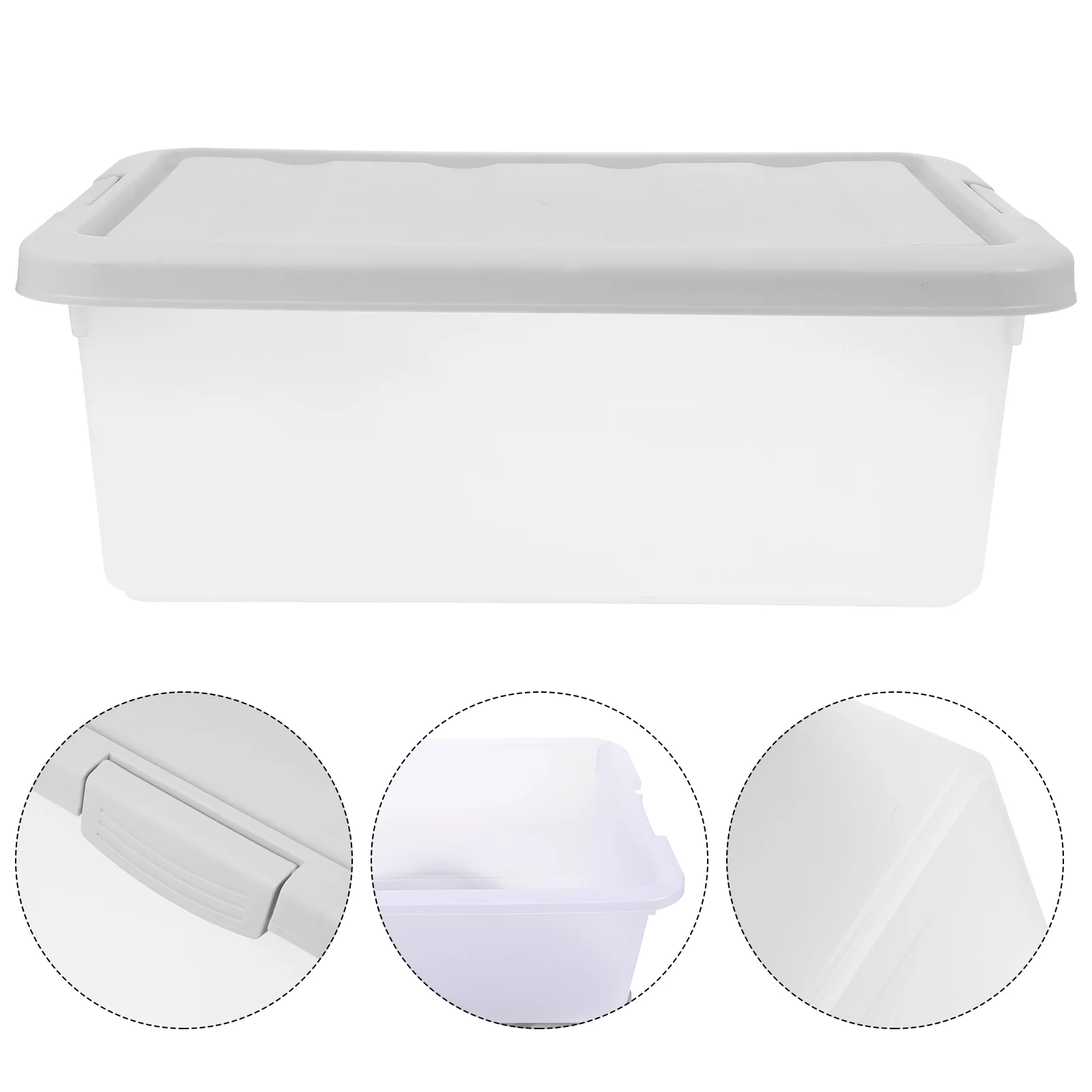 

Storage Box Bins Clear Organizer Lids Organizing Clothes Bin Latching Stackable Tote Boxes Clothing Container Containers