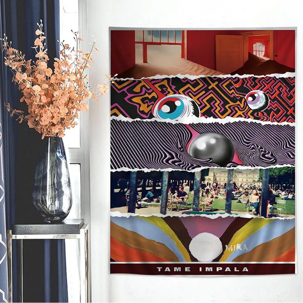 Новый Tame Impala психоделический хиппи настенные гобелены для гостиной домашний