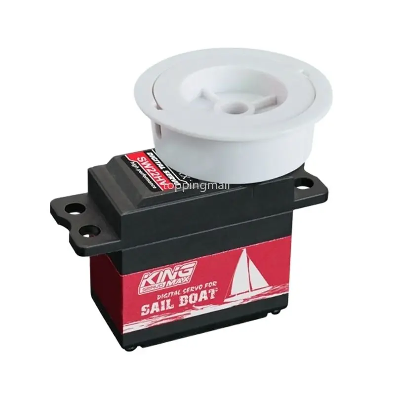 KINGMAX SW22HV 68g 22kg.cm Digital Metal Gears Sail Winch Servo 1-7T Programmable Dual Ball Bearings Waterproof for RC Boat Car
