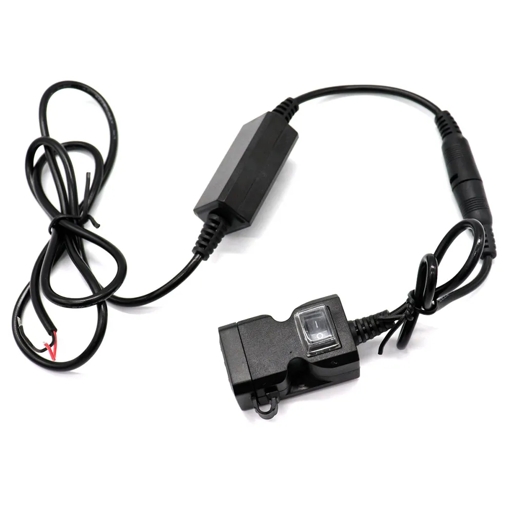 Фото Мотоциклетное USB-зарядное устройство с двумя портами, водонепроницаемый адаптер-розетка для смартфонов, MP3-плееров, GPS-навигаторов, камер и других цифровых устройств, устанавливаемое на мотоцикл. №1