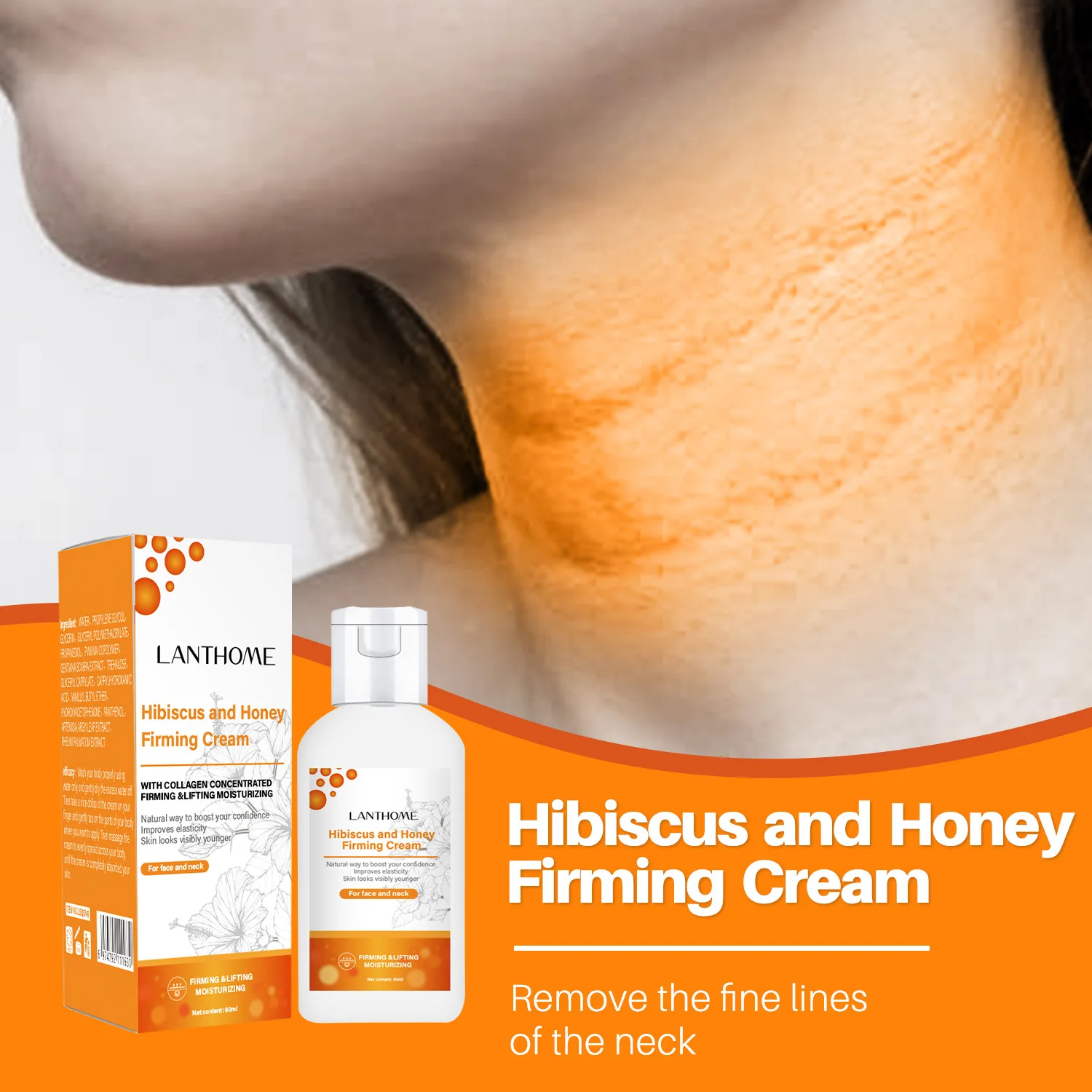 Медовый крем с гибискусом для подтяжки морщин и укрепляющий ухода за лицом