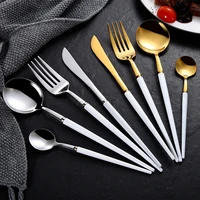 dinnerware set travel camping cutlery set knife fork spoon chopsticks with portable bag stainless steel tableware set