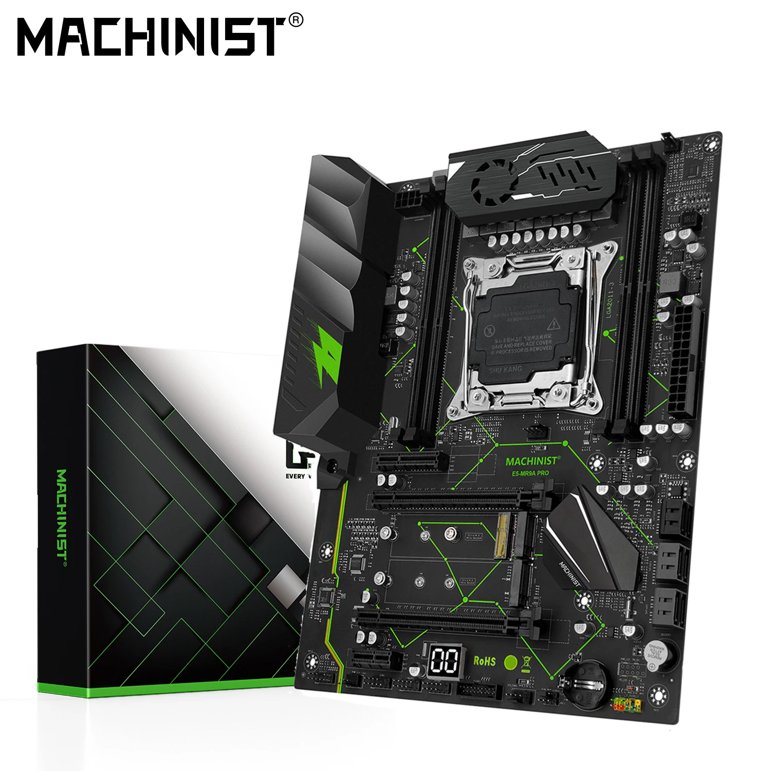 MACHINIST X99 MR9A PRO Motherboard Lga 2011-3 supports Xeon E5 V3/V4 series CPU processors DDR4 ECC RAM Memory Nvme M.2 ATX