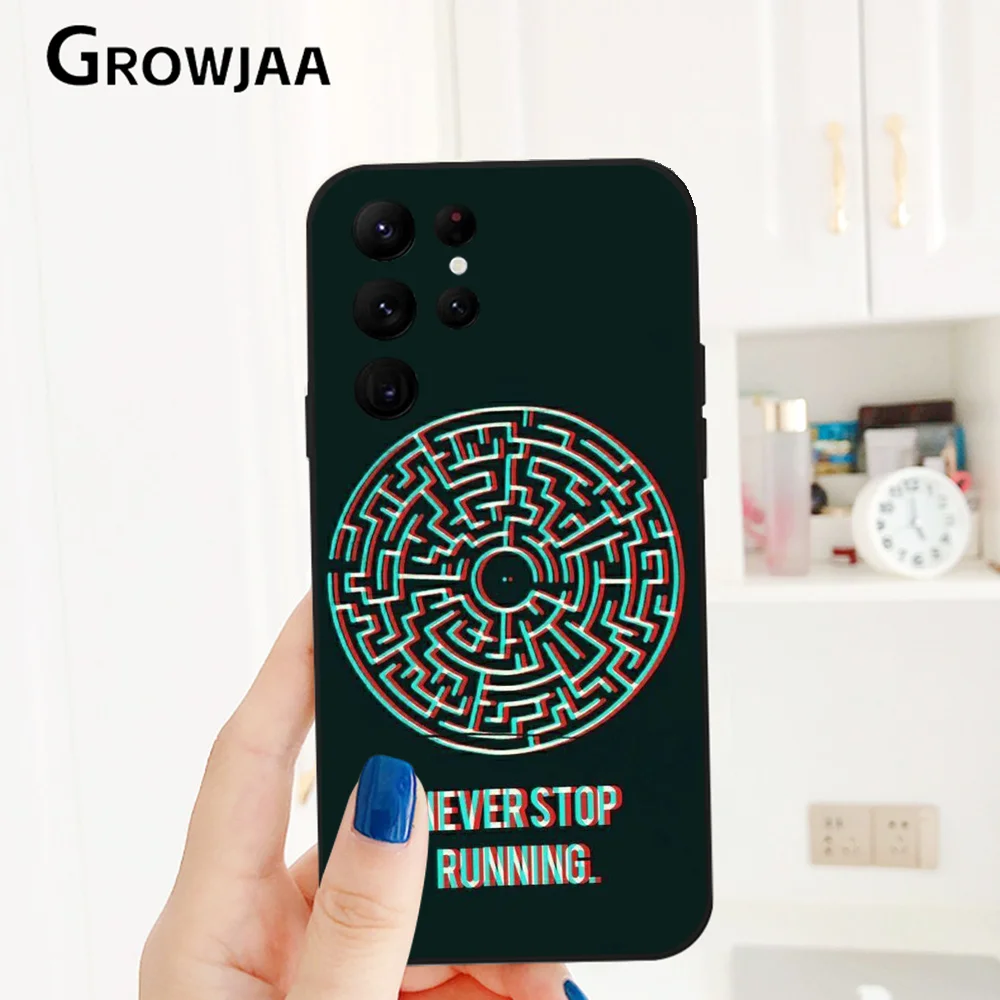 The M-Maze R-Runner Phone Case for Samsung Galaxy S24 Ultra S22 S23 S21 S20 5G Protective Silicone TPU Funda