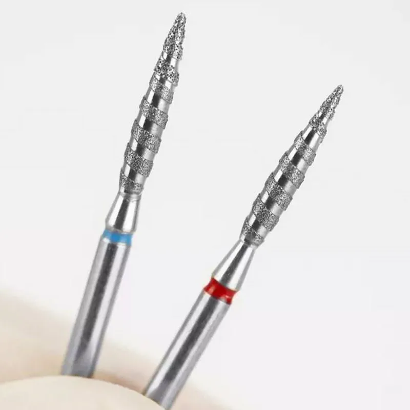 

3/32" Flame Bits for Nails Diamond Nail Drill Bits Spiral Particle Sander Tips for Cuticle Clean Nail Tools