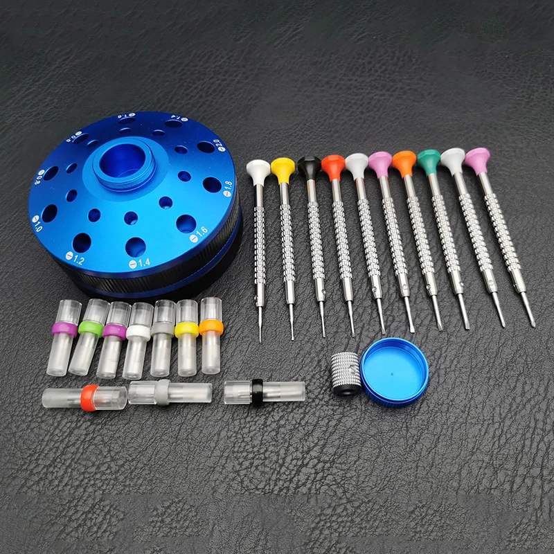 Stainless Steel High Precision Screwdriver Set 10PCS For Watch Glasses Repair Tools  Watchmaker Tools, With Spare 20PCS Blades enlarge