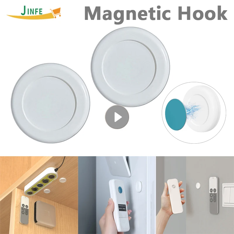 

Magnetic Hooks Refrigerator Magnet Stickers Remote Control Wall Hanging Storage Rack Hooks Home Decor Organizer Holder Hanger