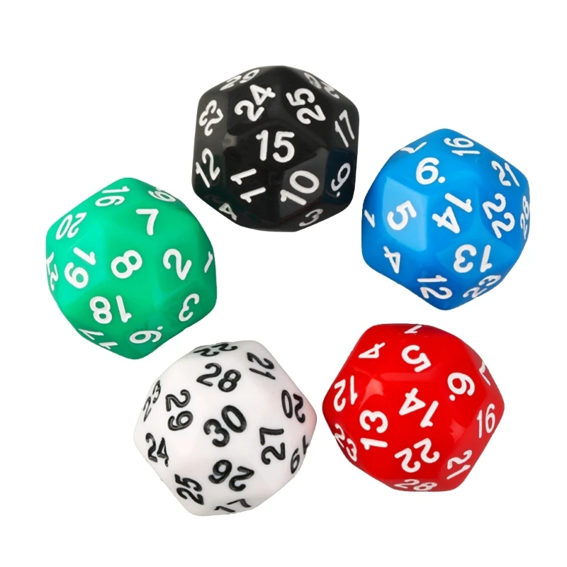 

L43D 5Pcs Acrylic Dices Party Board Games Polyhedral Dices Engraving Educational Toy