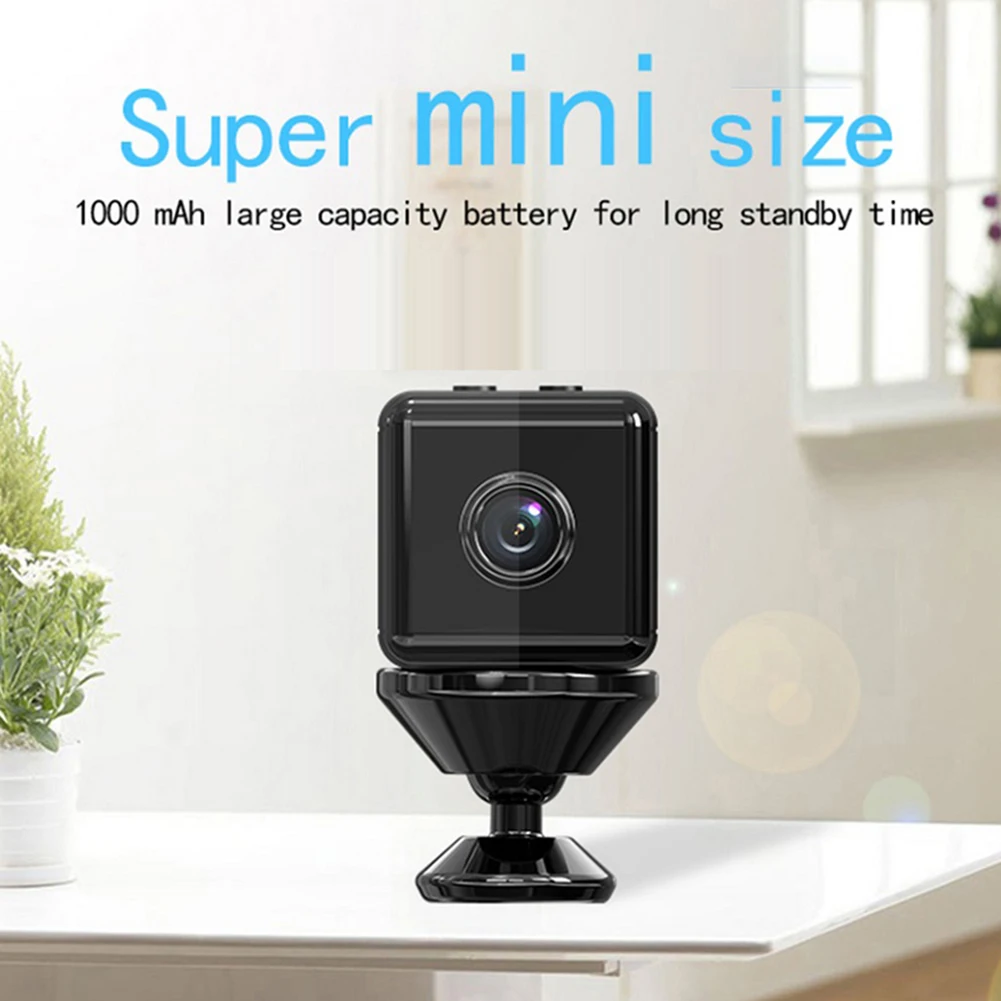 

Portable Smart Home Security Camera Night Vision Network Surveillance Camera Motion Detection Alarm for Indoor Room Car