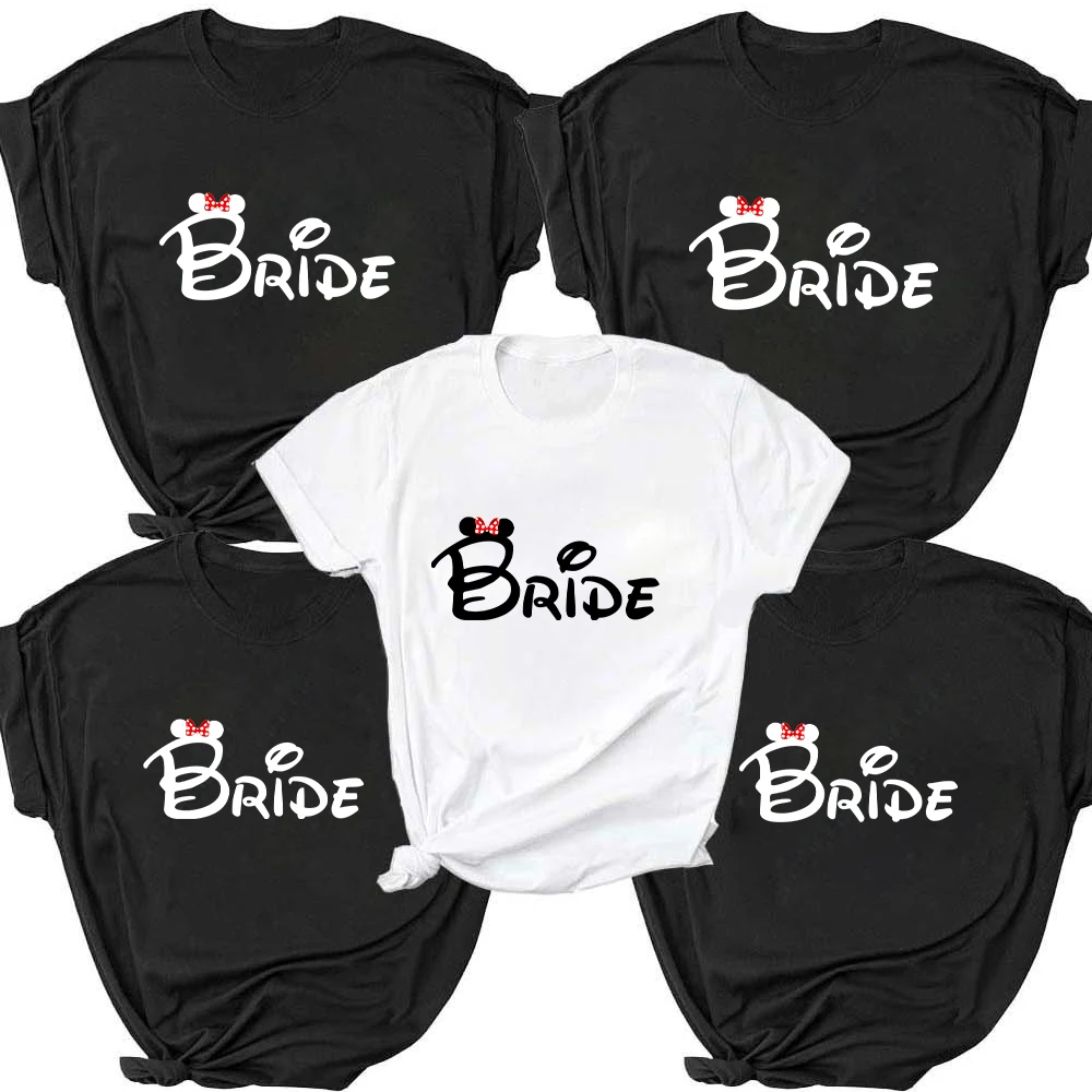 

Women T-Shirts Bridal Shower T Shirt Bachelor Party Team Bride Girl Tees Ladies Casual Tee Shirt Bachelorette Hen Party Tshirts