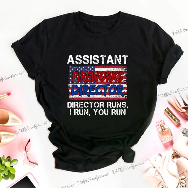 

Assistant USA Independence Day July 4th T-Shirt Short Sleeve Top Tees O Neck 100% Cotton Fashion Streetwear goth Drop Shipping