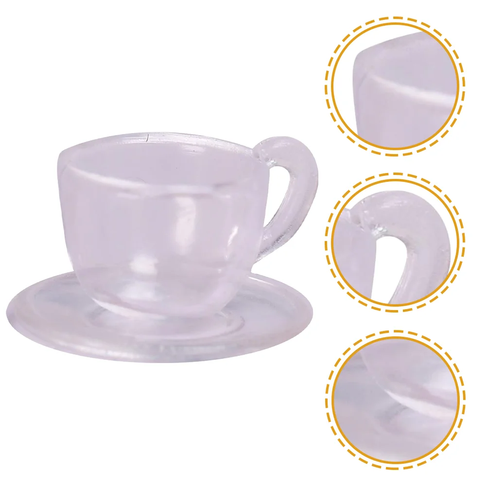 Чайный набор Миниатюрные Мини Детские зеркальные винтажные чайные принадлежности игрушечные чашки прозрачная чашка