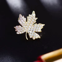 fashion maple leaf small collar pin creative mens brooch suit collar temperament simple leaf accessories corsage ins wind