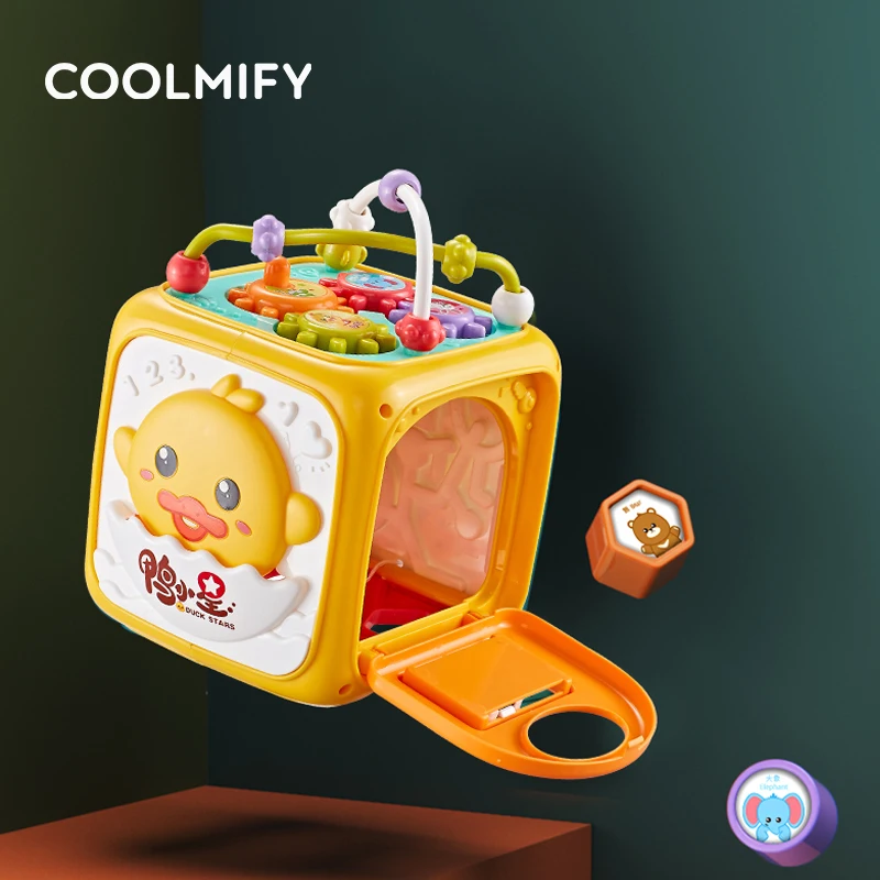 Baby Music Toys Activity Cube Musical Box toy Toddler Shape Sorter Game Toy Beads Infant Educational For Kids | Игрушки и хобби