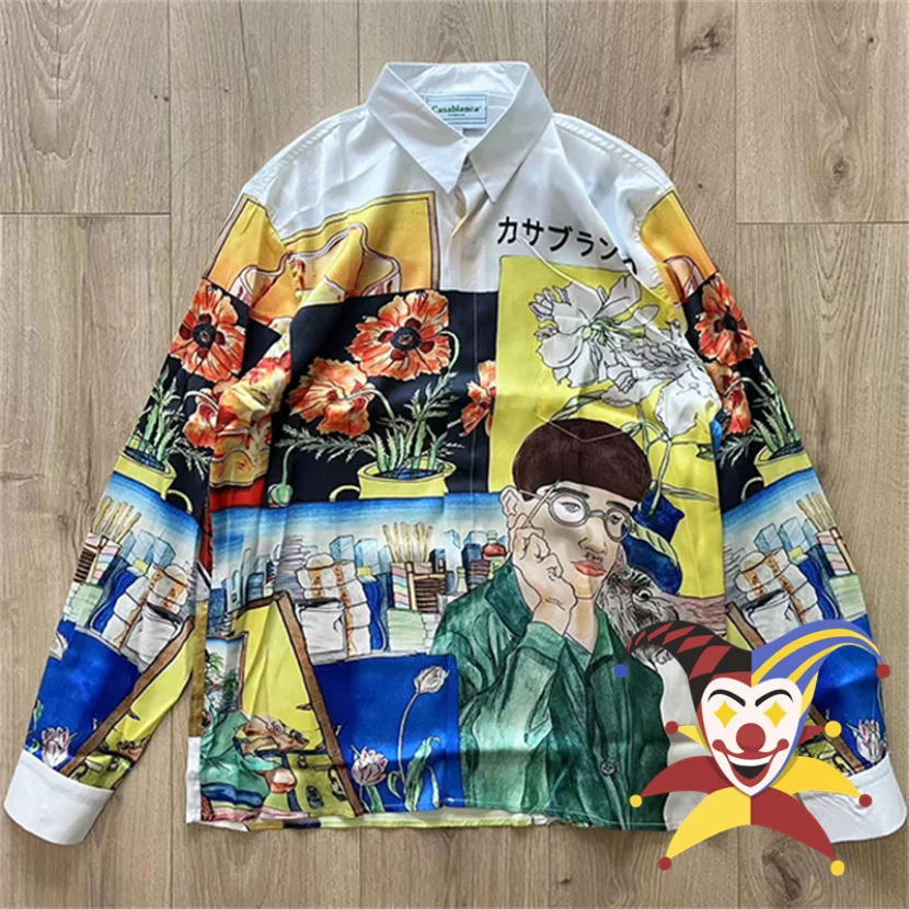 

Рубашка с длинными рукавами для мужчин и женщин, гавайская пляжная шелковая футболка с мультяшным рисунком, гавайский рисунок