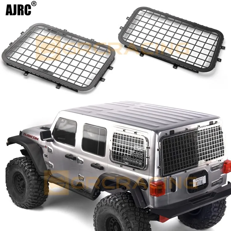 

For 1/6 Axial Scx6 Silver/black 3d Metal Window Protective Screen Side Window Rear Window Window Screen #g173w