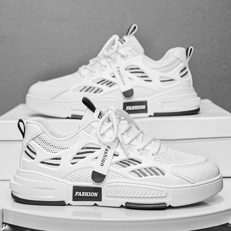 

Student activism Soft Sole Little White Tide Shoes Men's Summer Breathable Antiodor Mesh Fashion Versatile Casual Board Shoes