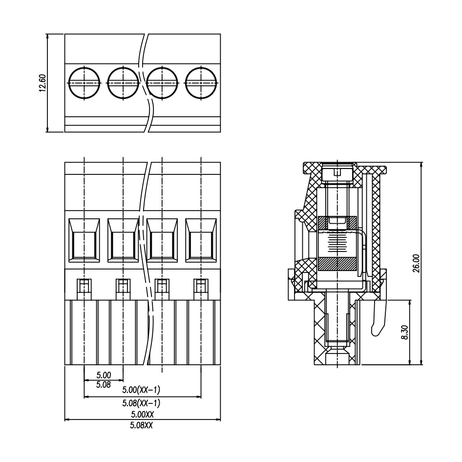 Подключаемый клеммный блок 5 0/5 08 мм Φ MVSTBW2.5/-Female2EDGKB-5.08mm 2ESDPL