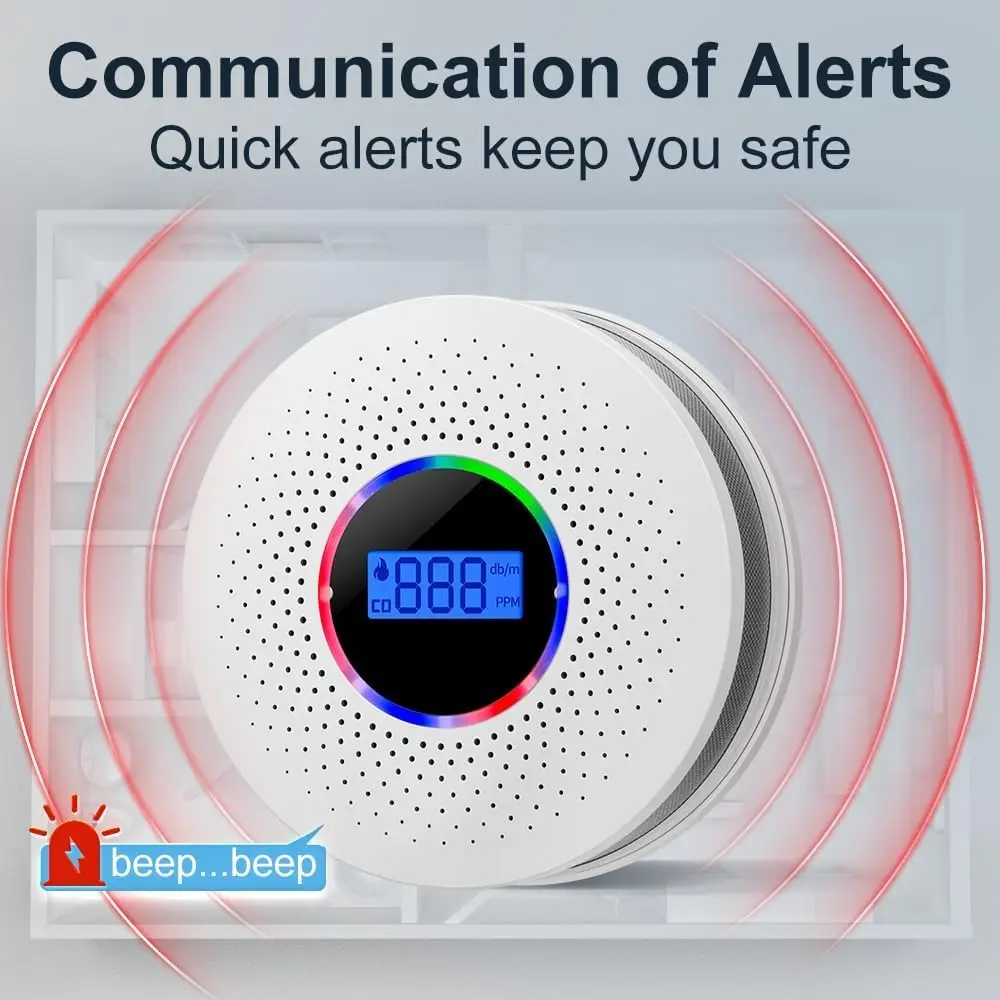 Детектор дыма и монооксида углерода детекторы угарного газа с ЖК-дисплеем