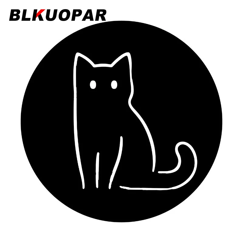 

Милые автомобильные наклейки BLKUOPAR с рисунком кота и круга, устойчивые к царапинам аниме наклейки, забавная индивидуальность, Кондиционер