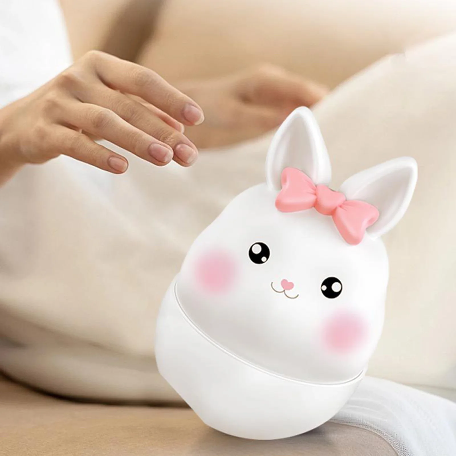 

Прикроватные атмосферные лампы с USB-разъемом, заряжаемые светильники в виде милых кроликов, художественные декоративные принадлежности дл...