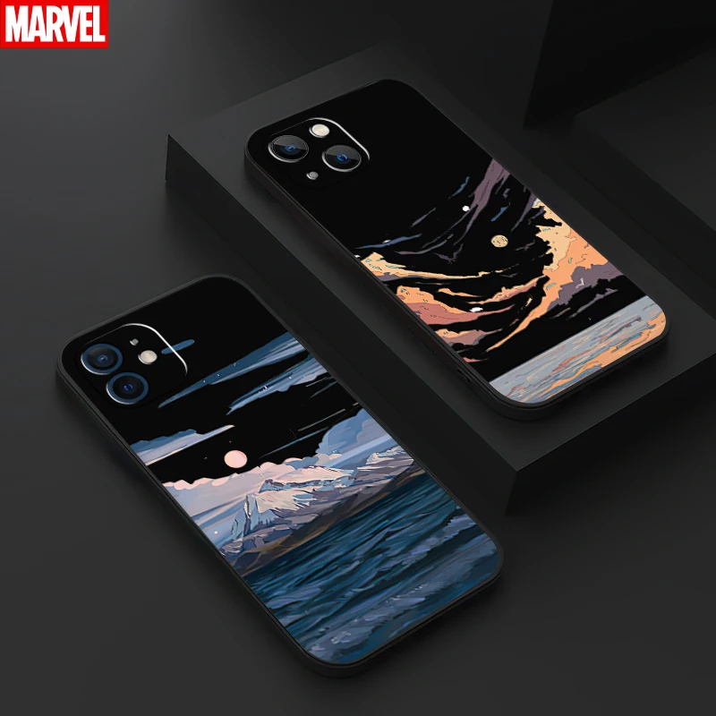 

Hand Painting Landscape For Apple iPhone 13 12 11 Pro 12 13 Mini X XR XS Max 5 6 6S 7 8 Plus SE2020 Phone Case Soft Funda