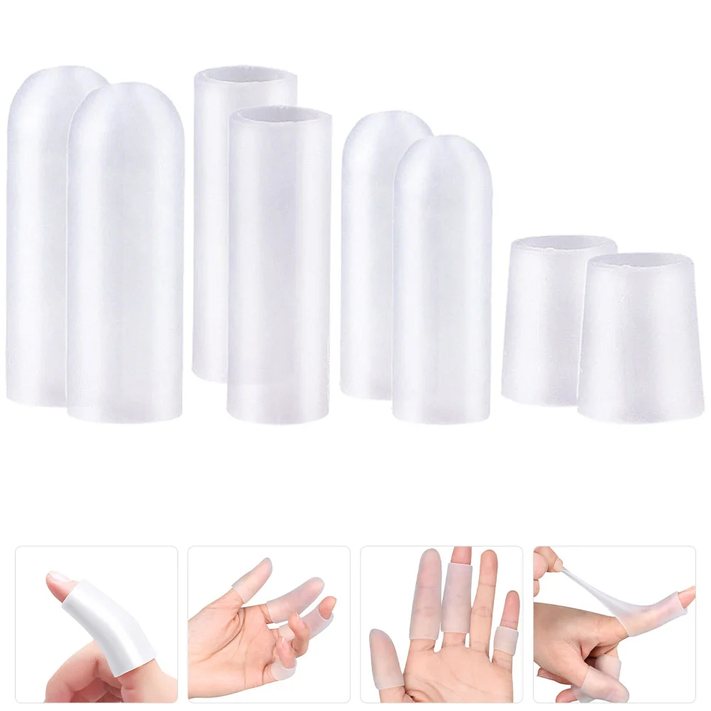 

Finger Cotsprotectors Sleeve Fingertips Caps Thumb Reusable Covers Sleeves Protection Fingertip Cot Condoms Gloves Protecting