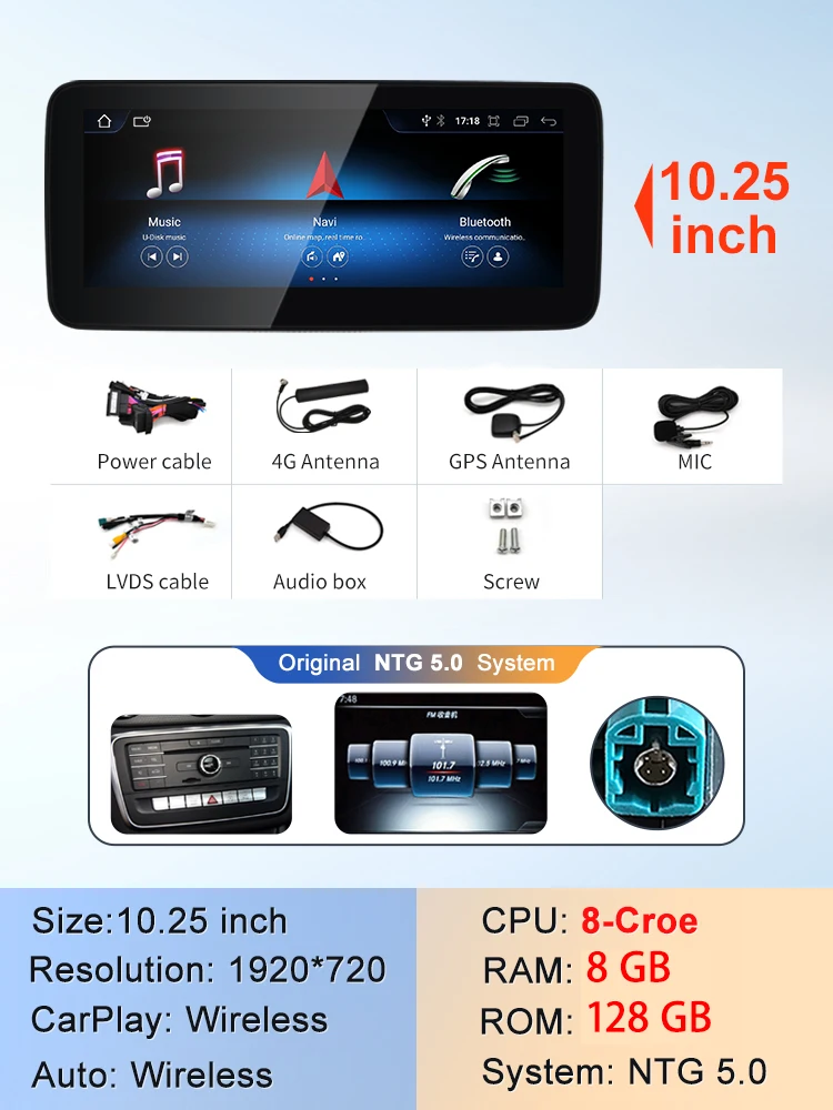 

2024 Новый Qualcomm6225 Snapdragon 680 Andorid13 Автомобильные мультимедийные плееры для Mercedes Benz GLA X156 CarPlay AUTO Video GPS Navi