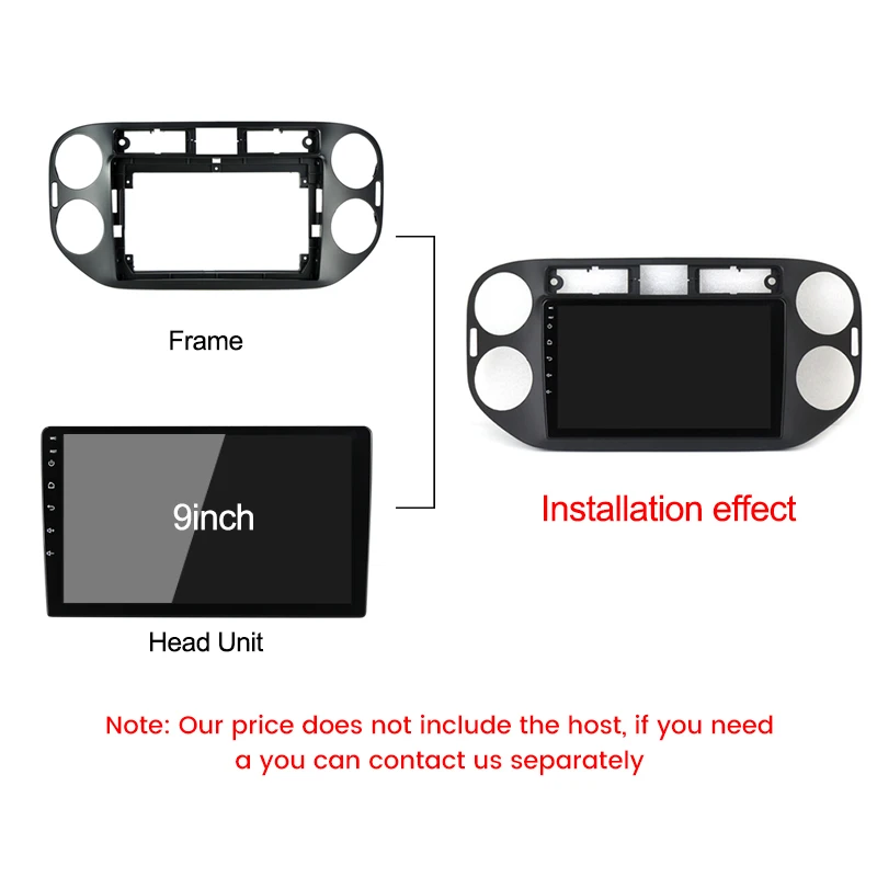 2 Din Автомобильный радиокабель рамка для VW Volkswagen Tiguan 1 NF 2006 - 2016 Fascia Dash Kit DVD Радио