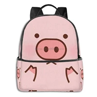 cute pig printed multifunctional mens and womens backpacks business and travel laptop backpacks school bags 14 5x12x5 in