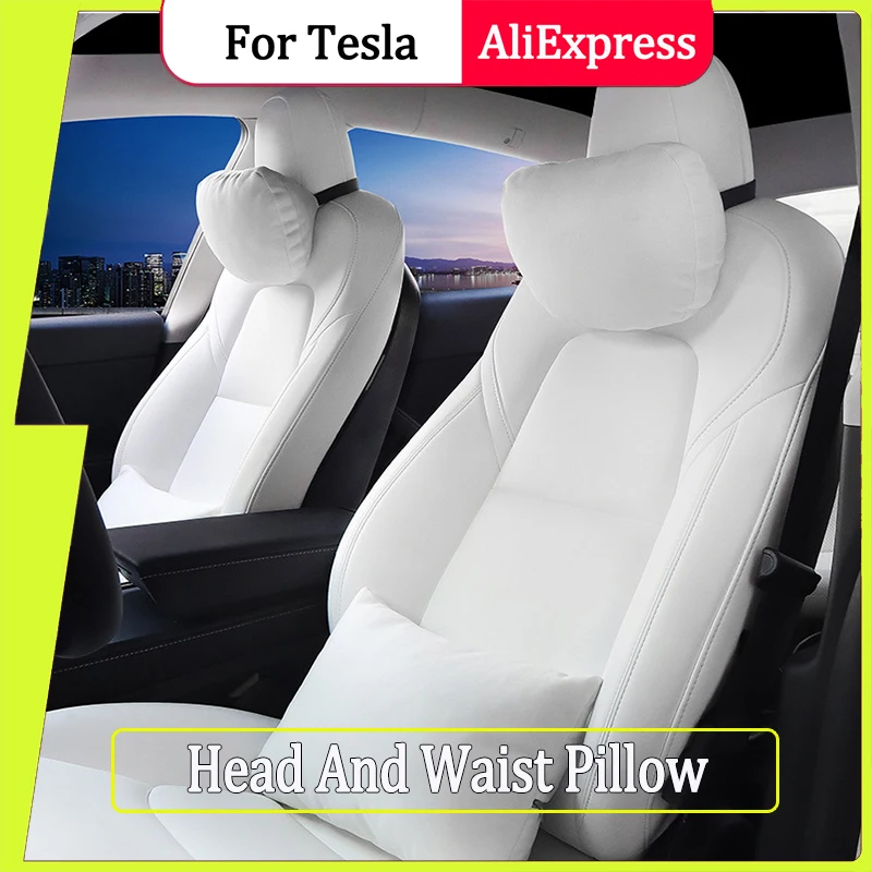 

Подушка для шеи на подголовник Tesla Model 3, аксессуары для шеи на подголовник, сиденье, поясницу