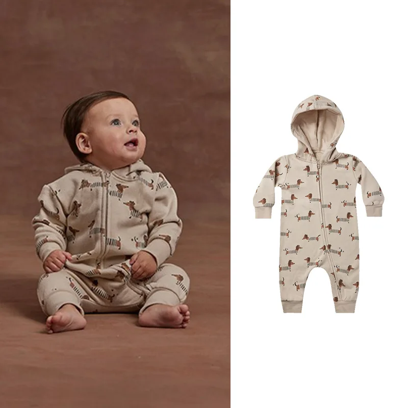 

Newborn Baby Boy Sports Romper Animal Printed Jumpsuit Long Sleeve Infant Girls Bodysuits Spring Fall Clothes