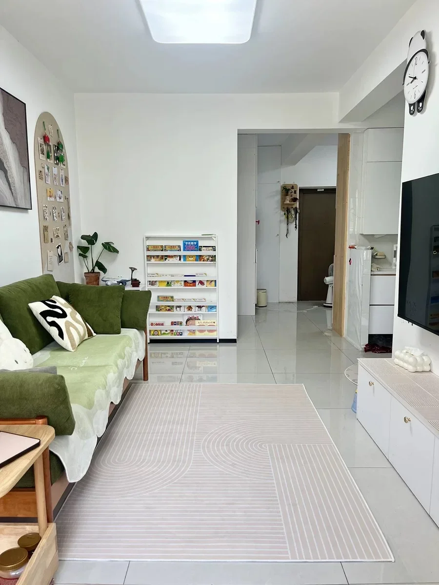 Alfombra antideslizante con estampado flores rojas el hogar tapete navideño decoración sala estar dormitorio Año Nuevo