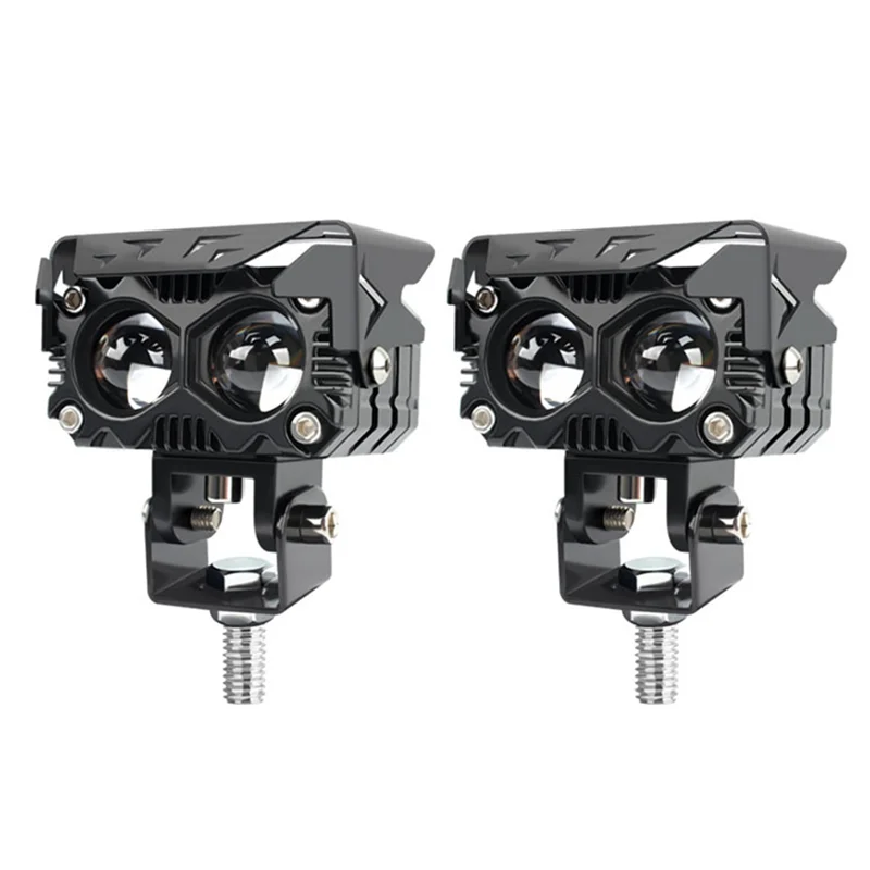 1 пара 60 Вт светодиодный прожектор с двойными линзами для мотоциклов